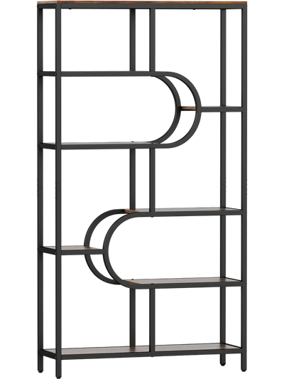 Costway 5-Tier Tall Etagere Bookcase Open Storage U-Shape 66196742 New