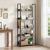 5-Tier Bookshelf Tall Wooden Open Bookcase with Back Panels-Oak - Gallery View 1 of 10