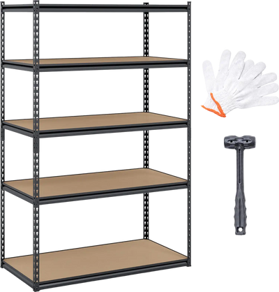 Costway 5-Tier Heavy Duty Adjustable Garage Shelving Utility Rack 61292845 New