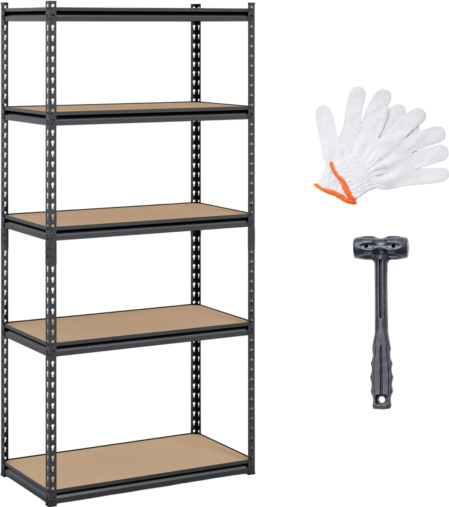 Costway 5-Tier Garage Metal Storage Shelving Unit Adjustable Utility Rack 2200 lbs 99824757 New