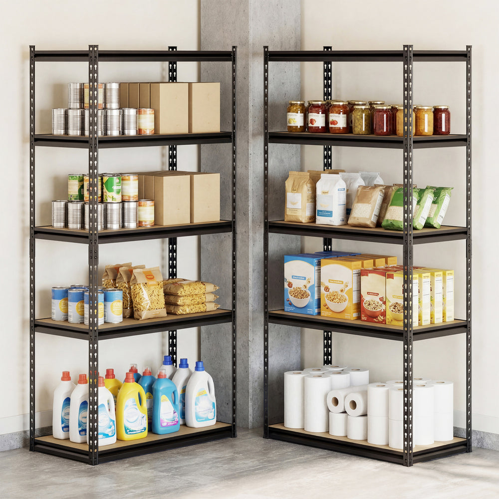 5-Tier Garage Shelving Unit 2200 LBS Metal Storage Shelves Adjustable Utility Rack-Set of 4 - Gallery View 1 of 9