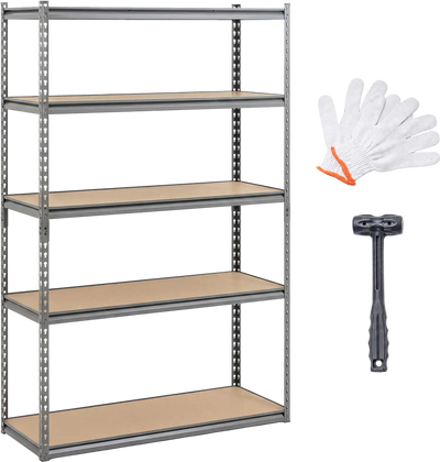 Costway 5-Tier Garage Shelving Unit Metal Storage Shelves Adjustable Utility Rack 45738870 New