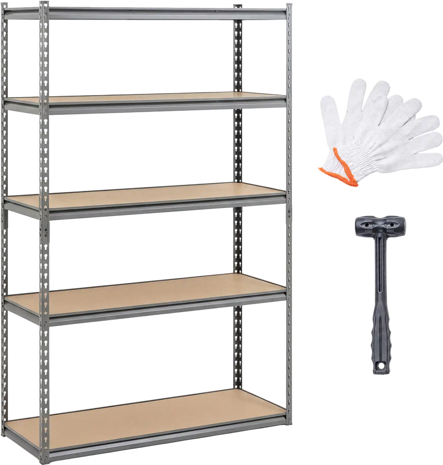 Costway 5-Tier Garage Metal Storage Shelving Unit Adjustable Utility Rack 2200 lbs 45738870 New