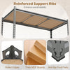 5-tier garage shelving unit with adjustable shelves, reinforced support ribs, and non-slip foot pads for stability.