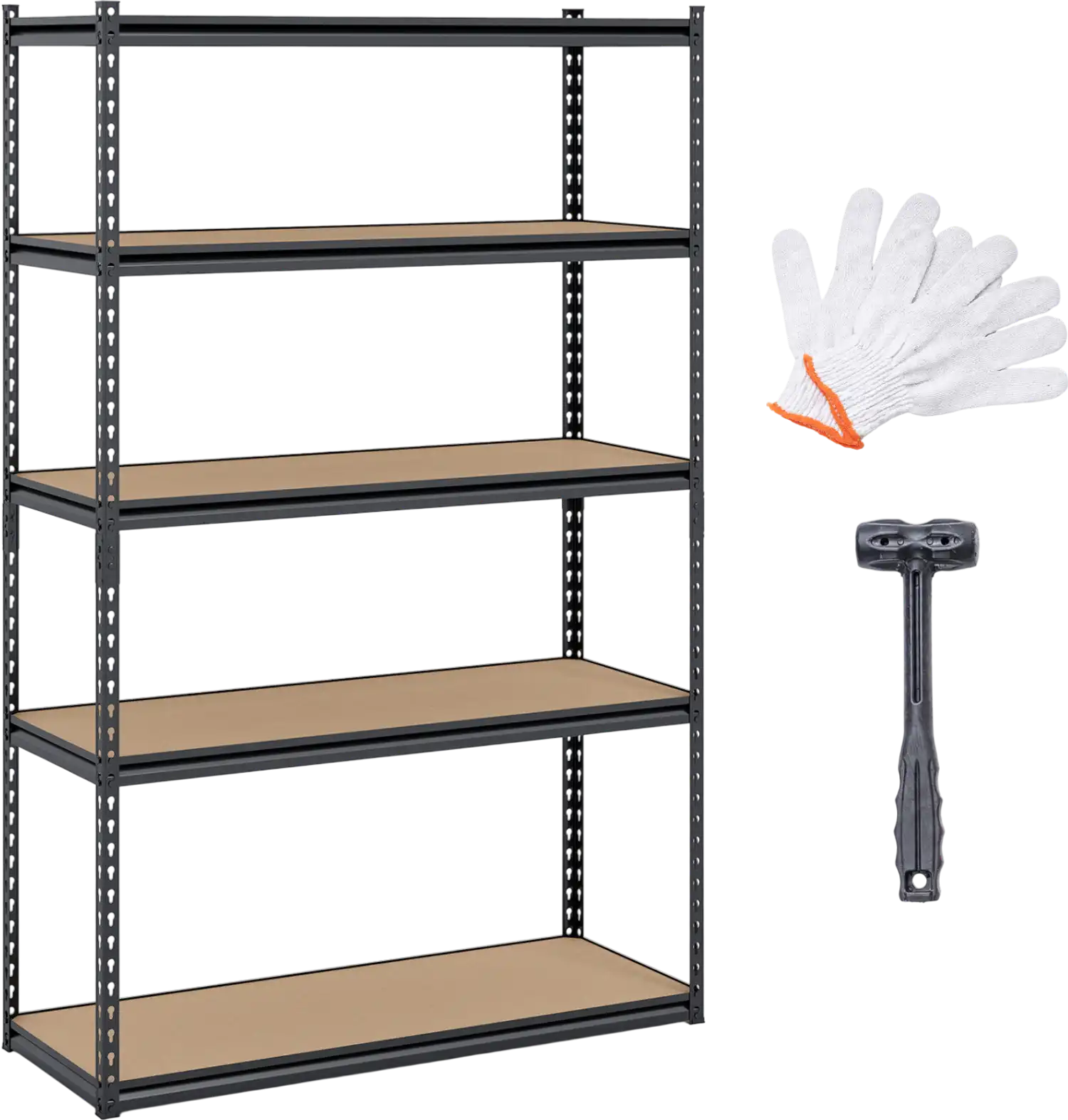 Costway 5-Tier Garage Shelving Unit Warehouse Basement Storage Rack 35559039 New