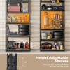 5-tier garage shelving unit with height-adjustable shelves, supporting 2200 lbs total for versatile storage solutions.