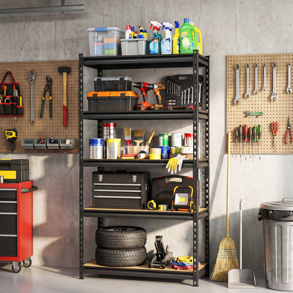 5-Tier Garage Shelving Unit 2200 LBS Heavy Duty Metal Storage Shelves-Set of 3 - Gallery View 1 of 9