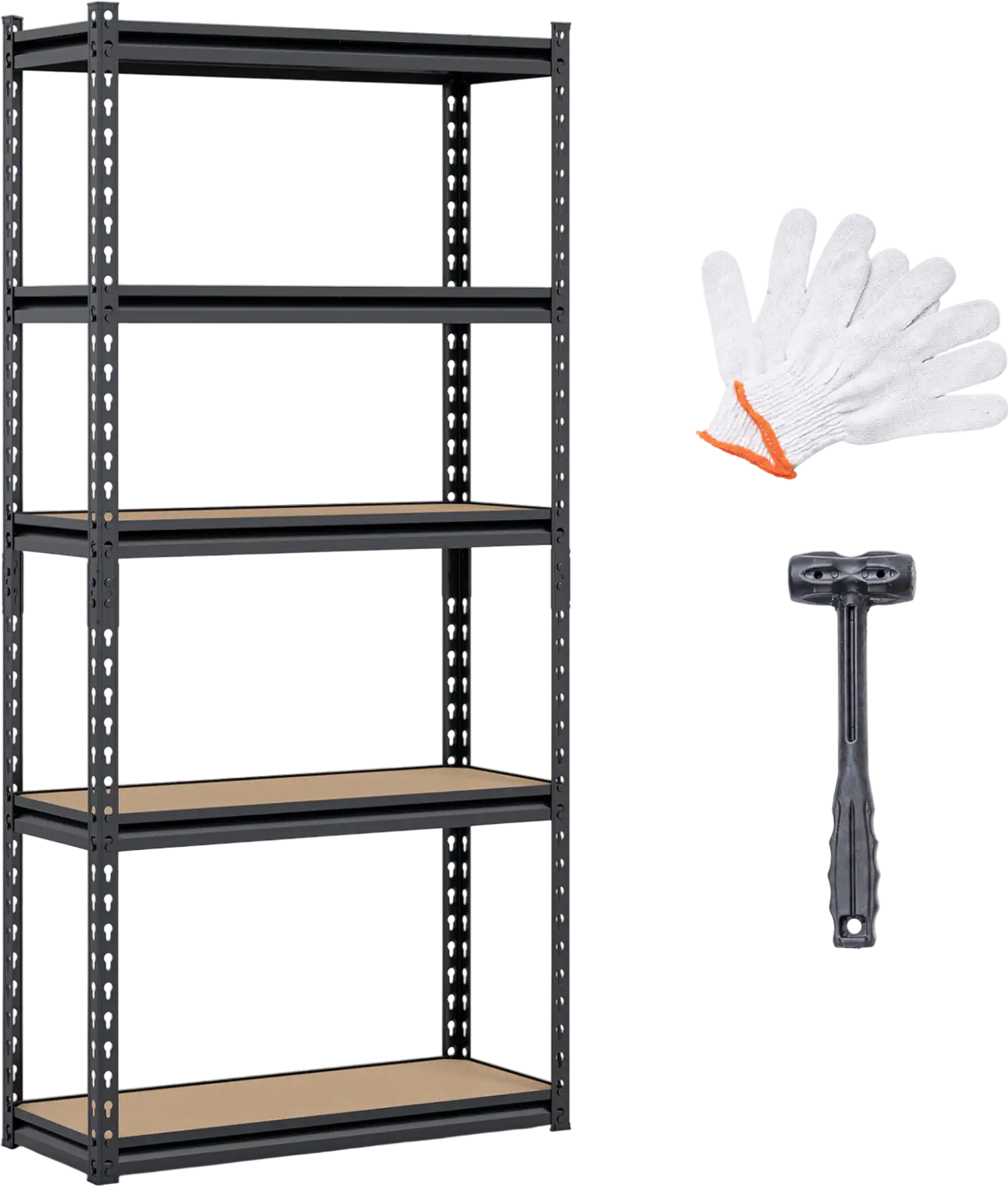 Costway 5-Tier Heavy Duty Metal Garage Storage Shelving Unit 2200 lbs 75722670 New