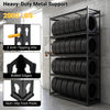 5-tier heavy-duty metal shelving unit with adjustable wire racks, holding up to 2000 lbs, ideal for garage or warehouse.