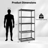 5-tier heavy-duty metal shelving unit with adjustable wire racks, 72" height, 36" width, 2000 lbs capacity for.