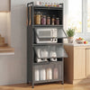 5-Tier Kitchen Baker's Rack with Flip-up PC Doors-Gray - Gallery View 1 of 10