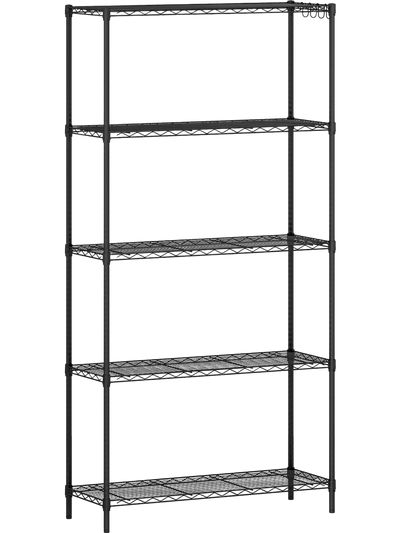 Costway 5-Tier Metal Storage Shelving Unit V-Shaped Wire Rack 1250 lbs Capacity 42754379 New