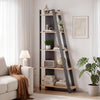 5-Tier Modern Bookshelf Narrow Vertical Display Shelf for Small Space-Gray - Gallery View 1 of 10