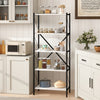 5-tier tall bookshelf showcasing a modern design with white shelves, perfect for versatile storage in any indoor setting.