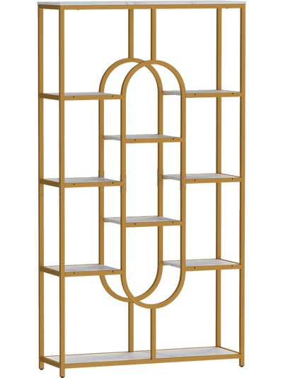 Costway 5-Tier Tall Etagere Bookcase Open Storage Shelves 81063726 New