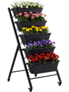 5-Tier Vertical Raised Garden Bed with Wheels for Backyard