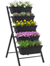 5-Tier Vertical Raised Garden Bed with Drainage Holes for Patio