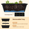 5-tier vertical raised garden bed with removable tray and 6 drainage holes, ideal for patio gardening and optimal.