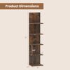 5-tier wall-mounted shelf unit in rustic brown with 9.5" spacing, ideal for versatile storage in any room.