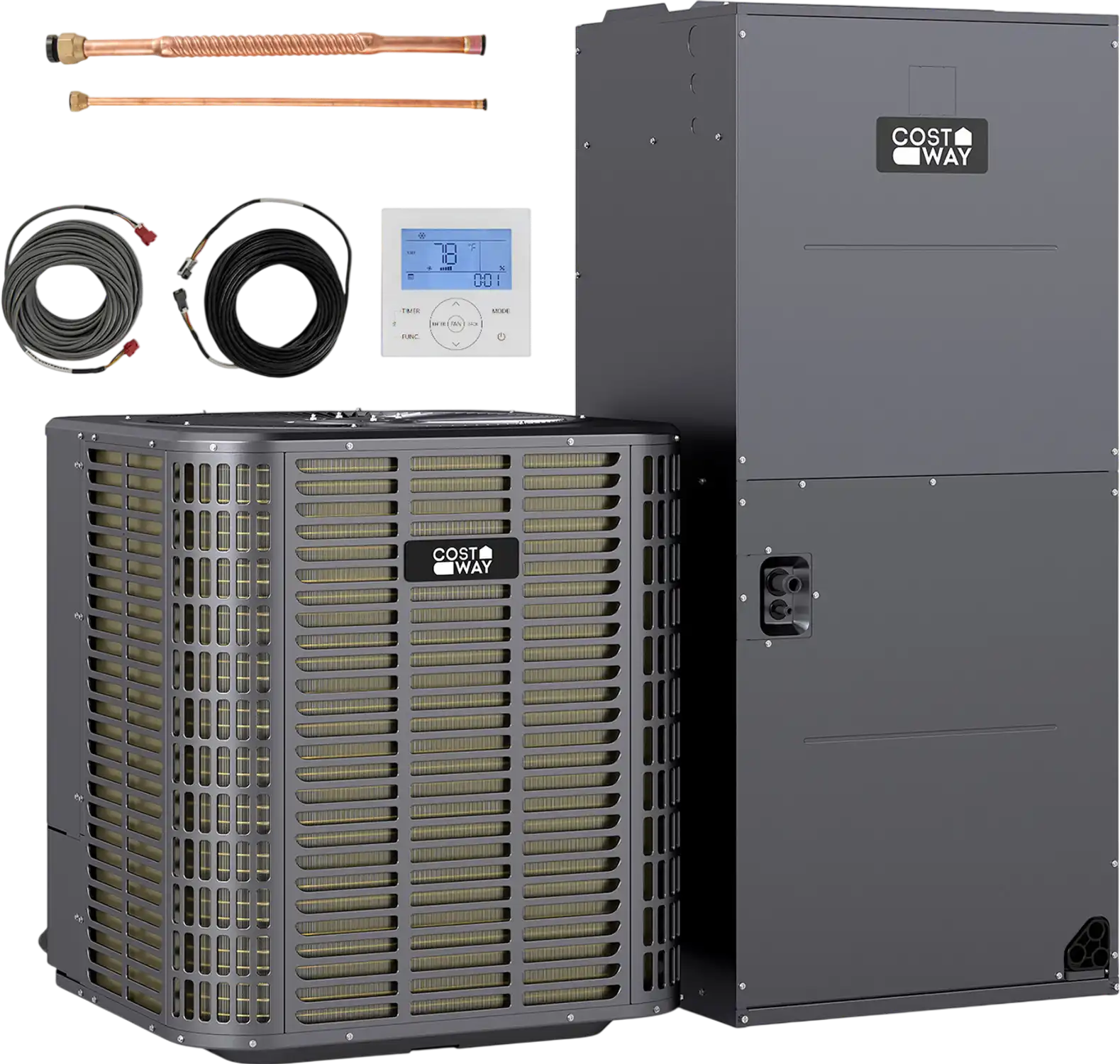 Costway 5 Ton 17 SEER2 High-Performance Heat Pump System 158762439 New
