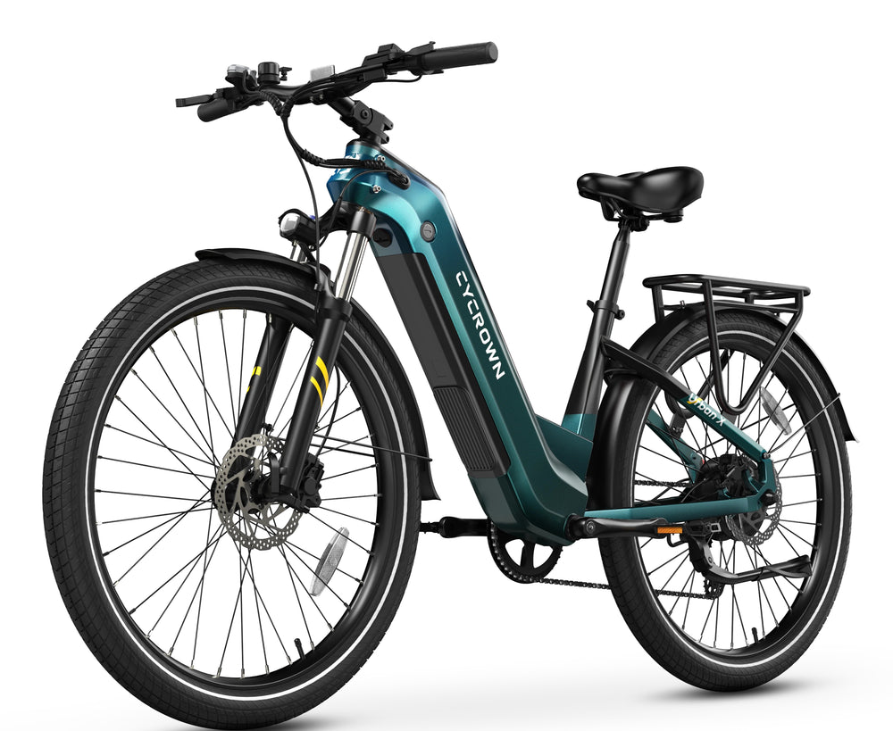 Cycrown Urban X Electric Bike Commuter Step-Through 90 Mile Range 28 MPH 1000W New