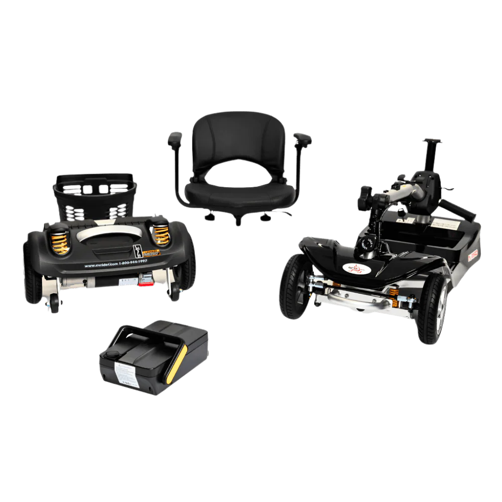 EV Rider Nomad Mobility Scooter 4 Wheel 260 lbs. Capacity 24V 10.3Ah Li-Ion Battery 4 MPH 10 Miles Open Box