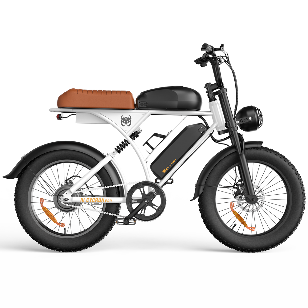 CycRun Pro Electric Mini Dirt Bike - white - side view