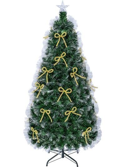 Costway 5' Fiber Optic Artificial Christmas Tree 64102660 New