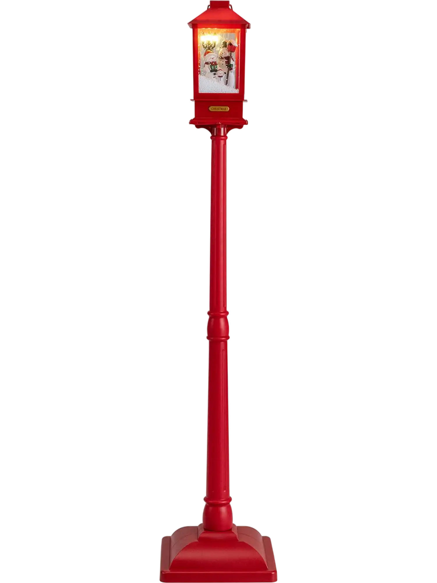 Costway 5' Musical Christmas Streetlight LED Snowmen Snowy Effects 55534303 New
