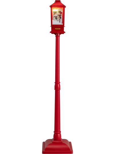 Costway 5' Musical Christmas Streetlight LED Snowmen Snowy Effects 55534303 New