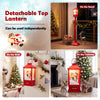 Detachable top lantern from the 5 ft Musical Christmas streetlight in red, perfect for indoor and outdoor festive decor.