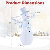 5 ft pre-lit Christmas snowman with stars, featuring 140 LED lights and a sturdy base for indoor and outdoor use.