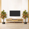 5 FT tall artificial croton plants in nursery pots with gradient leaves, perfect for home or office decoration.