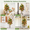 5 FT tall artificial croton plant with vibrant gradient leaves, ideal for adding a pop of color to any living room or.