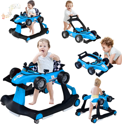 Costway 5-in-1 Adjustable Baby Walker for Boys Girls 6-18 Months 723654981 New