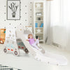 5 in 1 Convertible Toddler Slide Set Kids Art Easel with Stool and Book Rack-Gray - Gallery View 1 of 10