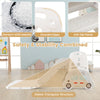 Convertible toddler slide set in gray with anti-slip pedals and rounded edges for safe play and creative fun.