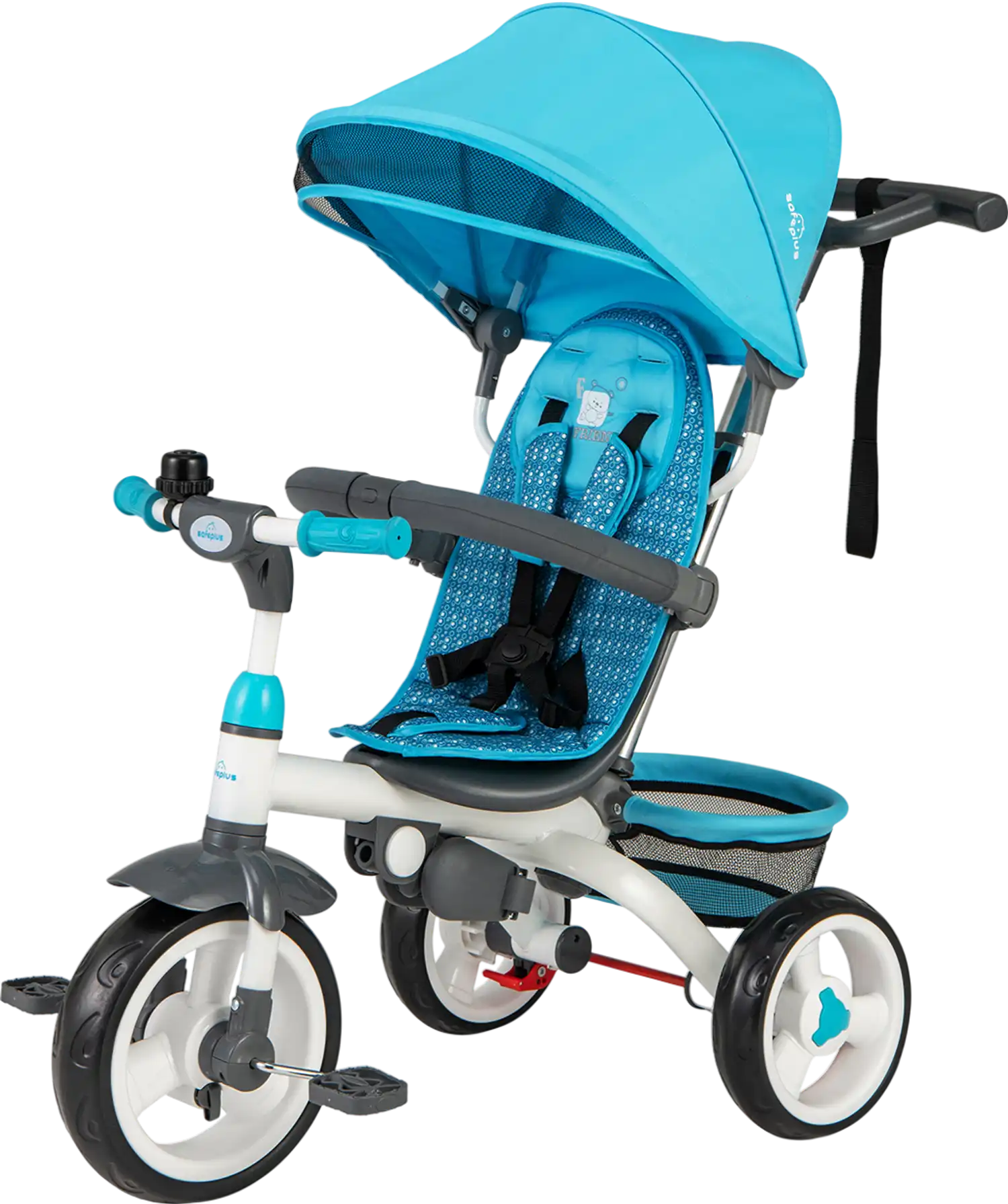 Costway 5-in-1 Detachable Baby Stroller Tricycle Round Canopy 73450219 New