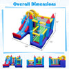4-in-1 kids bouncer with long slide and jumping area, made of waterproof Oxford cloth, perfect for outdoor fun.