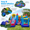 Inflatable bounce castle with slide, basketball hoop, and climbing wall, made of waterproof 420D Oxford cloth for.