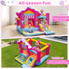 5-in-1 inflatable bounce house with tunnel, ball pit, and slide for kids ages 3-12, perfect for indoor and outdoor fun.