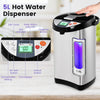 5-liter electric water boiler with LCD display, stainless steel design, and multiple dispensing methods for convenient.