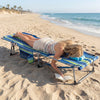 5-position Outdoor Folding Chaise Lounge Chair-Blue and Green - Gallery View 1 of 8