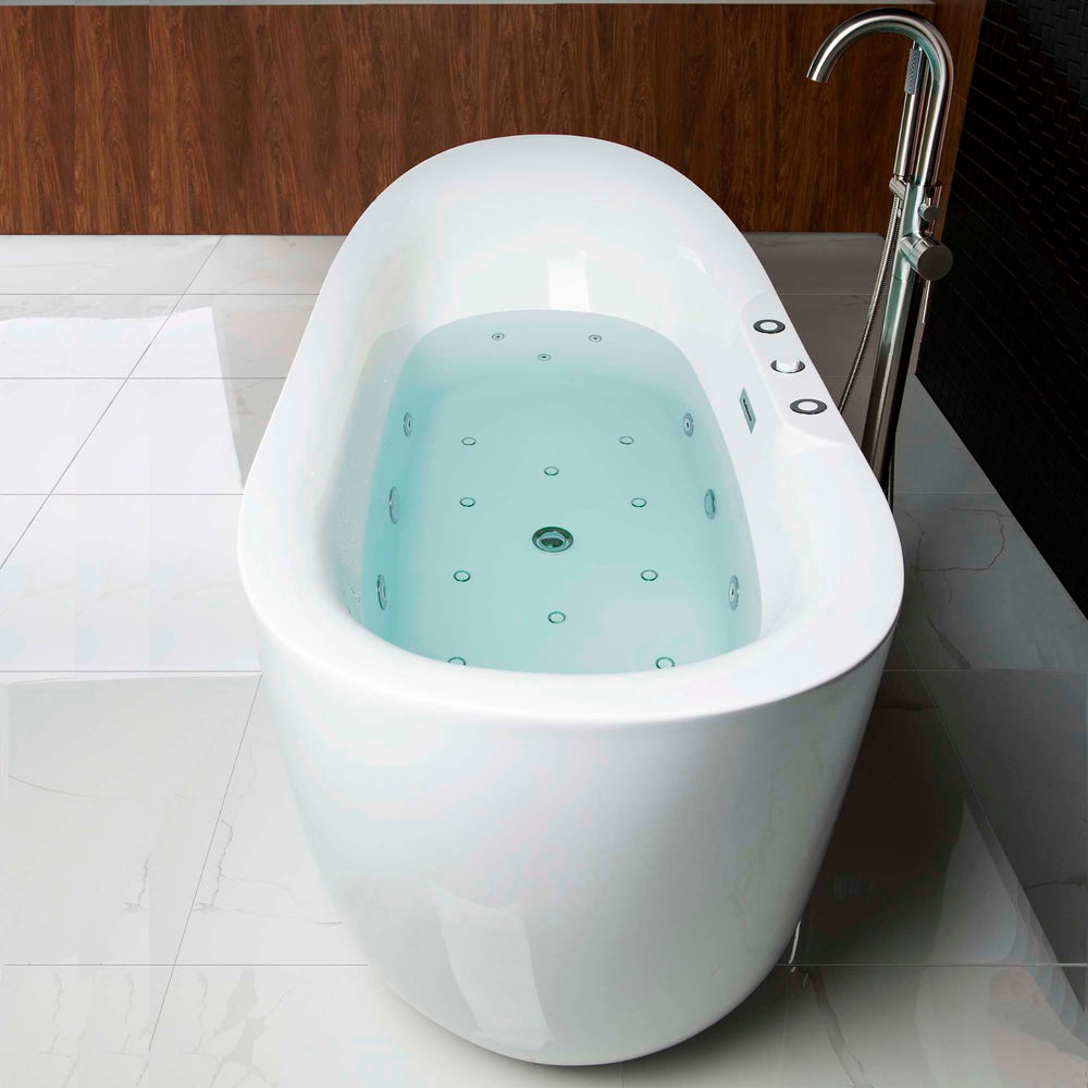 WOODBRIDGE B0034 Bathtub 71" Whirlpool Water Jetted and Air Bubble Freestanding New