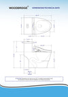 WOODBRIDGE T-0008 Luxury Bidet Toilet, Elongated One Piece Toilet with Advanced Bidet Seat, Chair Height, Smart Toilet Seat with Temperature Controlled Wash Functions and Air Dryer