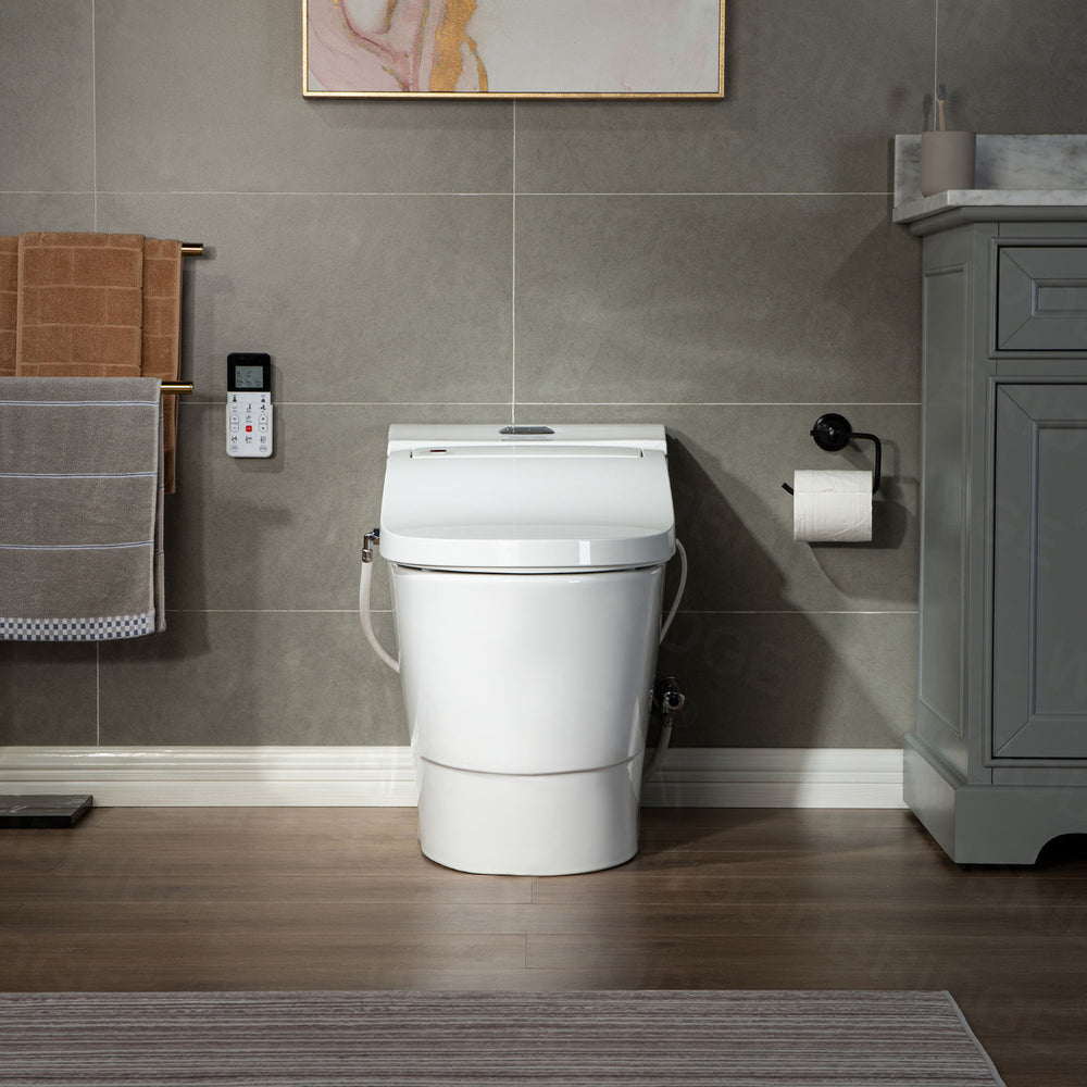 WOODBRIDGE T-0737 Bidet Toilet Luxury Elongated Smart Seat Temp Control Wash Air Dryer New