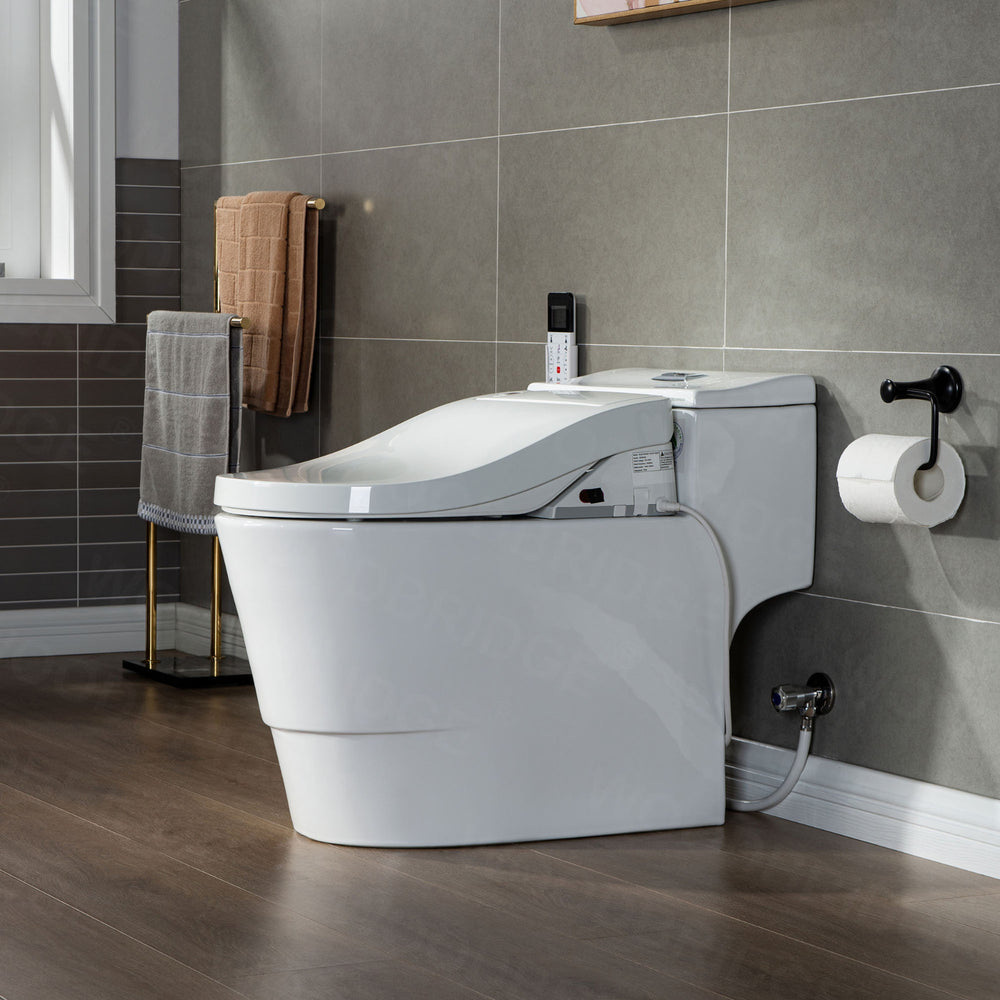 WOODBRIDGE T-0737 Bidet Toilet Luxury Elongated Smart Seat Temp Control Wash Air Dryer New