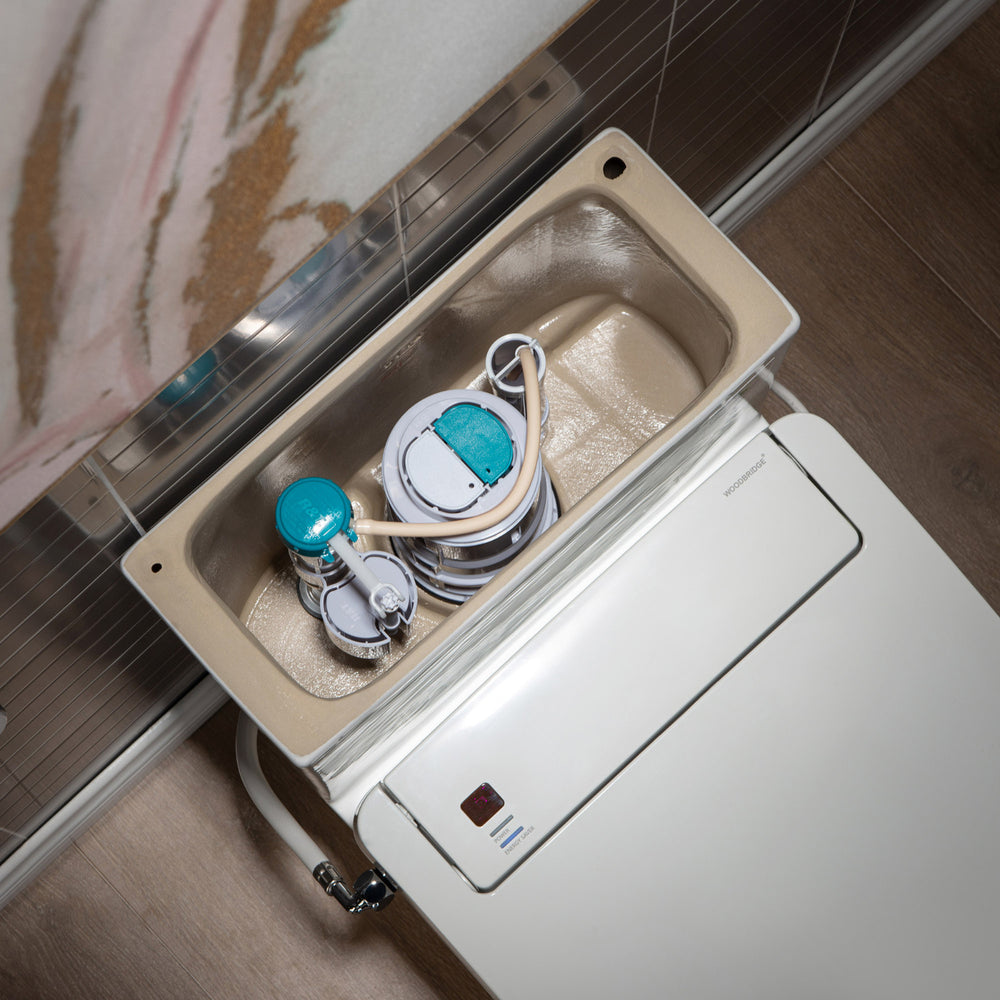 WOODBRIDGE T-0022 Luxury Toilet 1.28 GPF Elongated One Piece with Advanced Bidet Seat New
