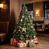 5 FT artificial Christmas tree with hinged branches and 519 tips, perfect for festive home or office decoration.