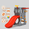 5 in 1 toddler climber slide playset with basketball hoop, telescope, and non-slip ladder for safe indoor or outdoor.